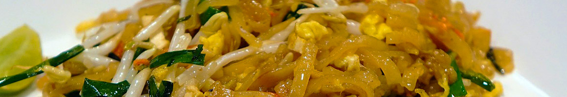 Eating Seafood Thai Vegan at Khun Thai restaurant in Brookings, OR.